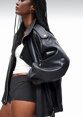 bershka deri ceket - Görsel 2