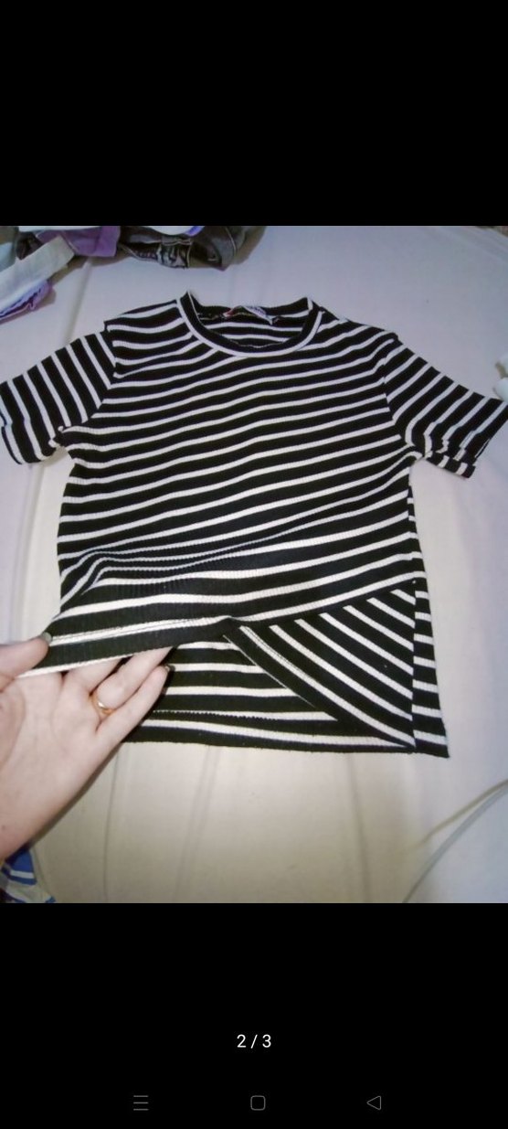 Kısa Kollu Çizgili tişört - Görsel 2