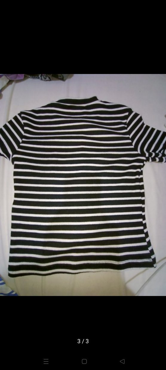 Kısa Kollu Çizgili tişört - Görsel 3