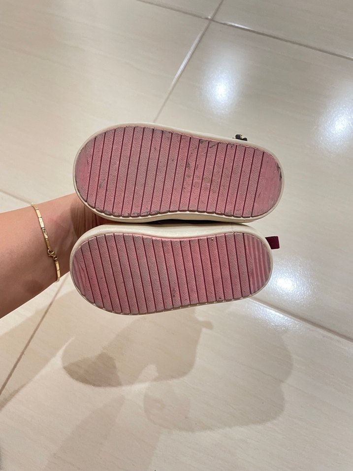 Kız Çocuk Pembe Cırt Cırtlı Spor Ayakkabı - Görsel 3