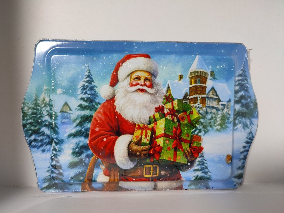 Renkli Yeni Yıl Temalı metal kase tepsi çerezlik Seti - Görsel 3