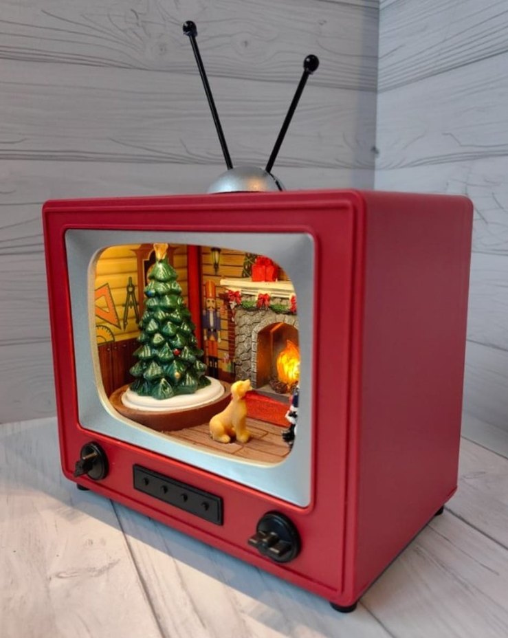 Noel ışıklı müzikli hareketli kutu - Görsel 3