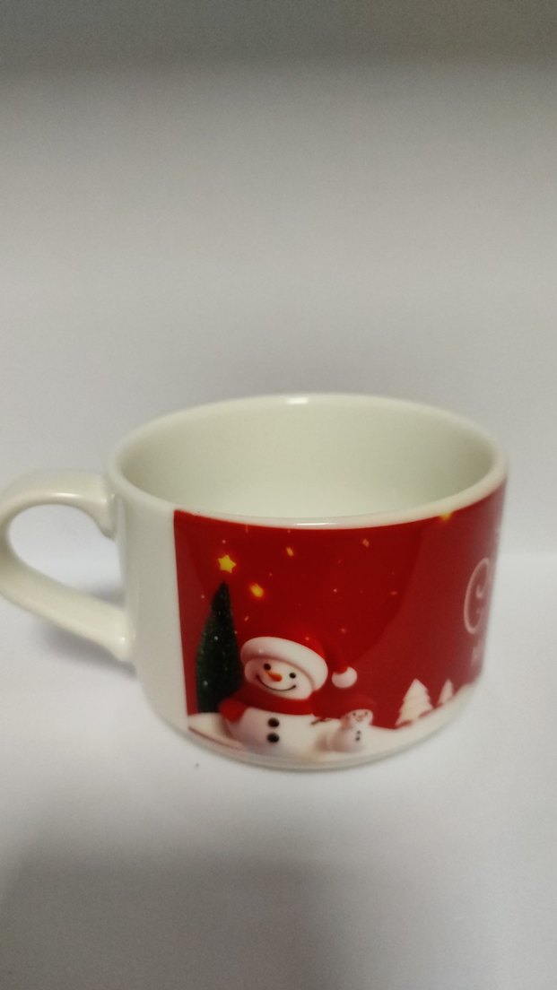 Noel Temalı Kırmızı Seramik Kupa - Görsel 2