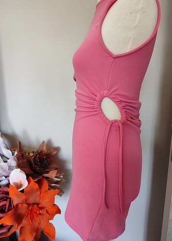 Pembe mini Elbise - Görsel 5