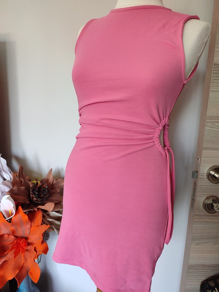 Pembe mini Elbise - Görsel 4