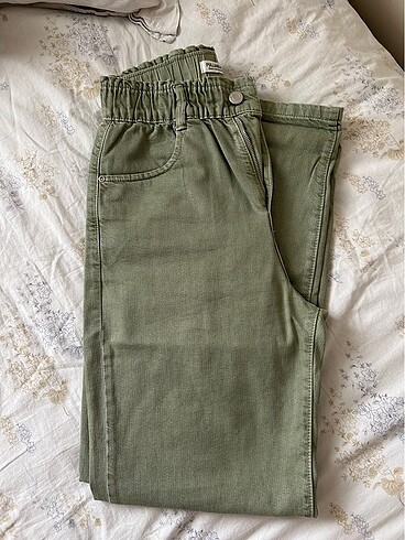 Pull & Bear yesil kot pantolon