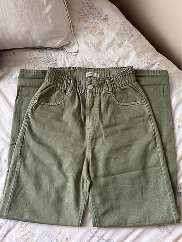Pull and Bear Pull & Bear yesil kot pantolon