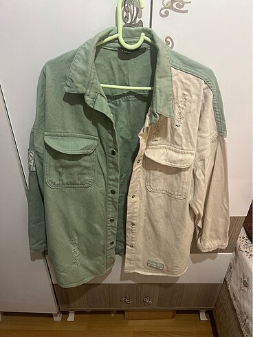 Çift renkli ceket - Görsel 2