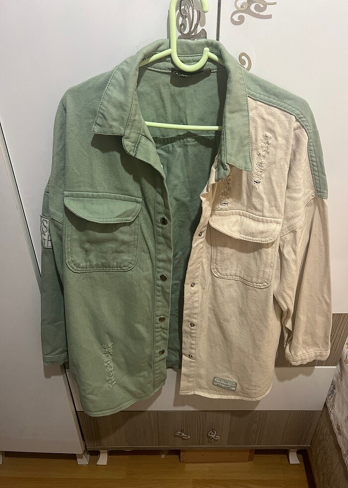 Çift renkli ceket - Görsel 2