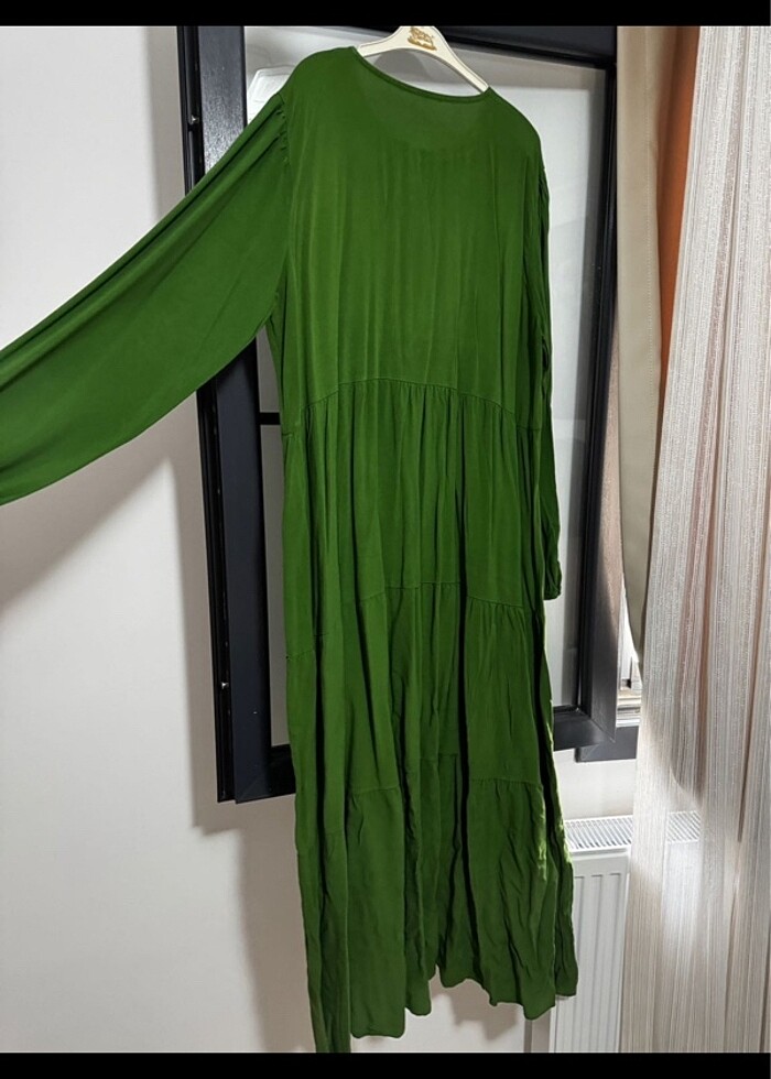 Uzun Yazlık Tesettür Elbise - Görsel 5