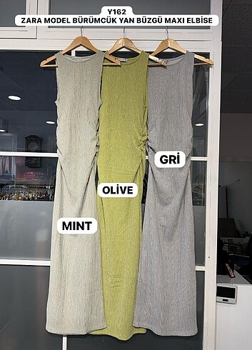 s Beden ZARA MODEL BURUMCÜK YAN BÜZGÜ MAXİ ELBİSE Yeni MODEL ????????