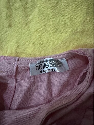 HelloBaby Kelebekli pembe elbise - 6 ay