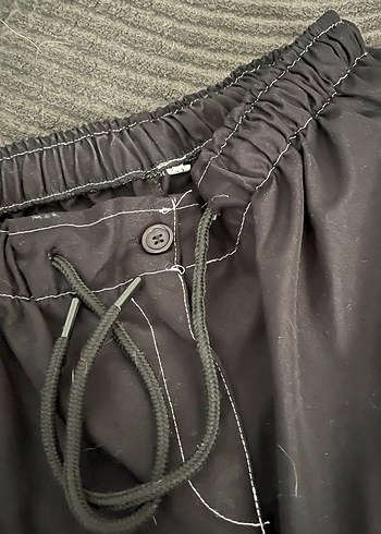 s Beden Kargo pantolon Geniş Kesim Midi Kumaş Pantolon