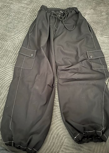 Kargo pantolon Geniş Kesim Midi Kumaş Pantolon