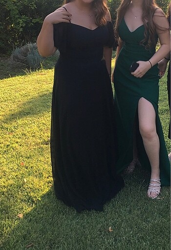 Siyah abiye elbise - Görsel 2