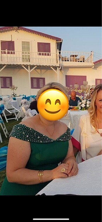 yeşil uzun abiye elbise - Görsel 2