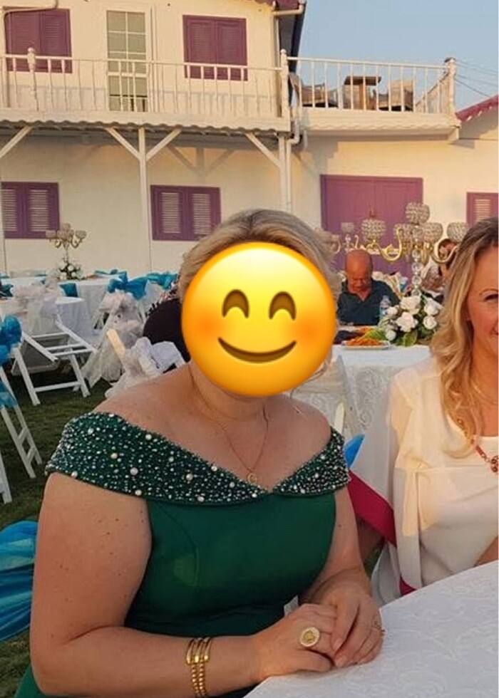 yeşil uzun abiye elbise - Görsel 2