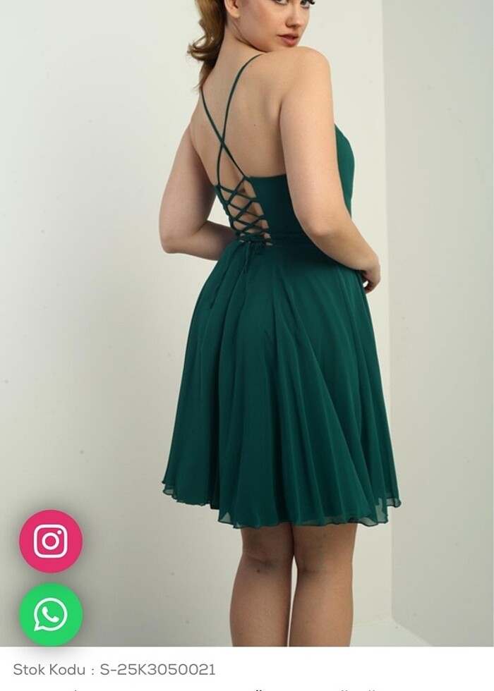 askılı mavi elbise - Görsel 4