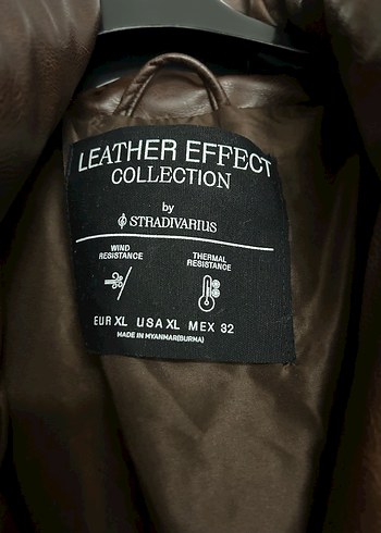 Kahverengi Deri Düğmeli Kadın Kışlık Mont - Görsel 5