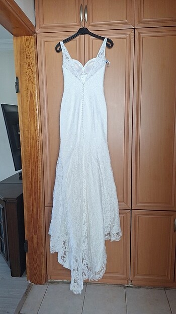 Ozel dikim Fransız güpürü gelinlik - Görsel 2