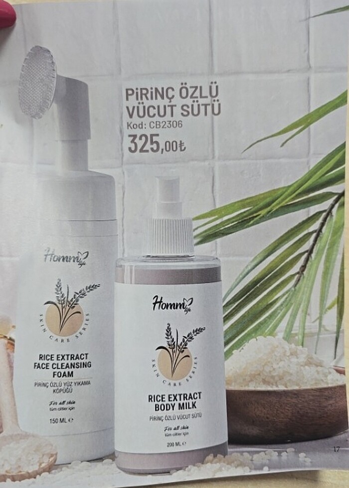 Homm Bitkisel Pirinç Özlü Vücut Sütü - Görsel 2