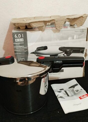 Fissler Vitaquick Red 6 Litre Sıfır Düdüklü Tencere 