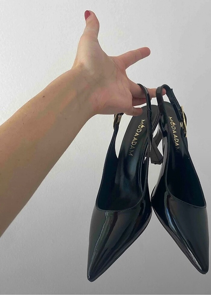 Siyah Rugan Stiletto - Görsel 2