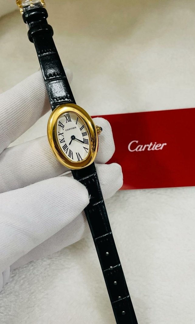 Yeşil Kayışlı Cartier Kadın Saati - Görsel 2