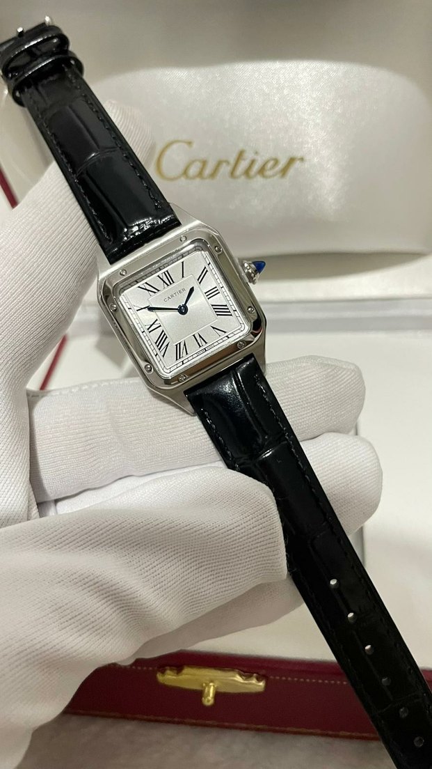 Yeşil Klasik Cartier Erkek Saati - Görsel 3