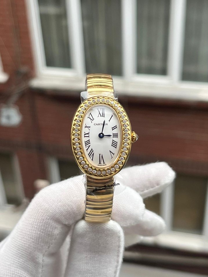 Altın Renkli Klasik Kadın Saat - Görsel 2