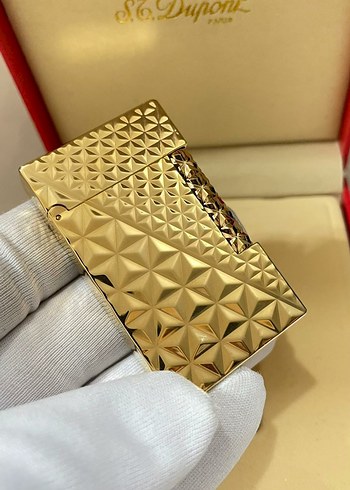 Altın Renk Parlak Desenli Çakmak - Görsel 3