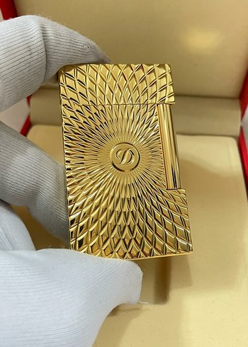 Altın Renk Parlak Desenli Çakmak - Görsel 2