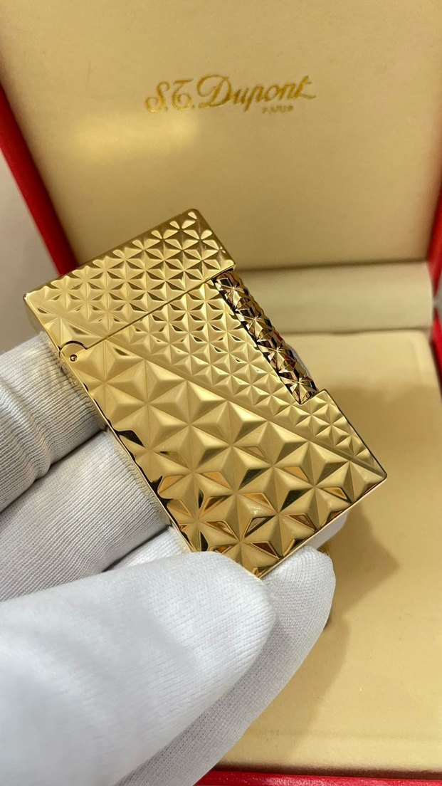 Altın Renk Parlak Desenli Çakmak - Görsel 3