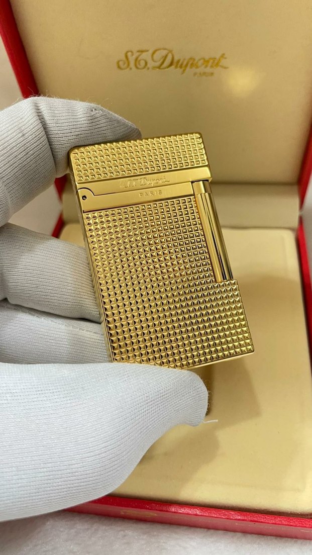 Altın Renk Parlak Desenli Çakmak - Görsel 5