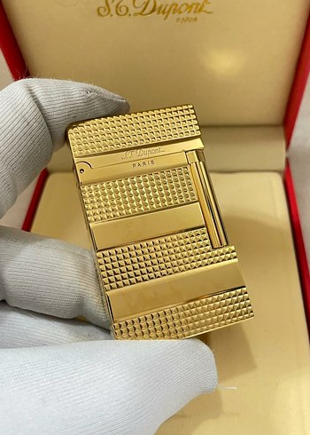 Parlak Altın S.T. Dupont Çakmak - Görsel 2