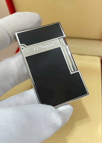 S.T. Dupont Siyah Altın Kaplama Çakmak - Görsel 2