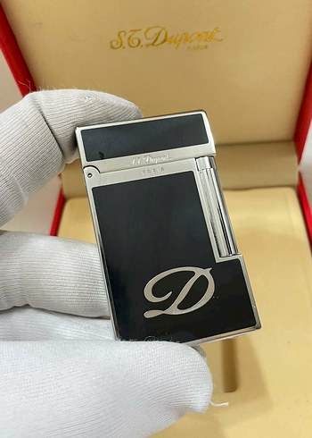 S.T. Dupont Siyah Altın Kaplama Çakmak - Görsel 3