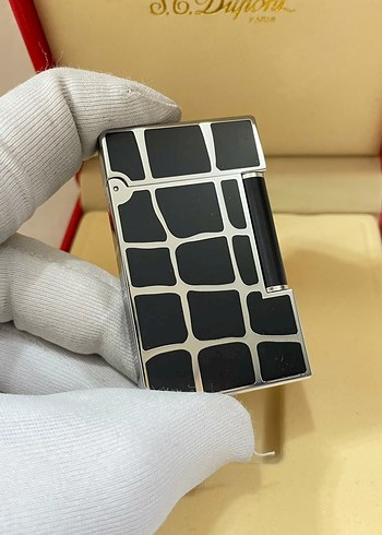 S.T. Dupont Siyah Altın Kaplama Çakmak - Görsel 6