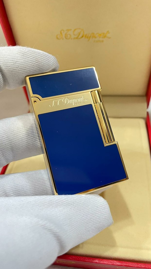 S.T. Dupont Siyah Altın Kaplama Çakmak - Görsel 4