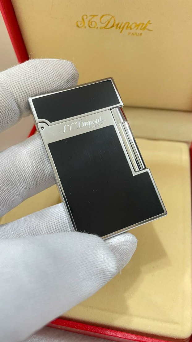 S.T. Dupont Siyah Altın Kaplama Çakmak - Görsel 2