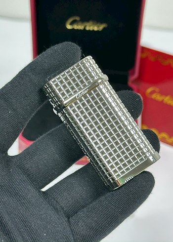 Cartier Gri Metal Desenli Çakmak