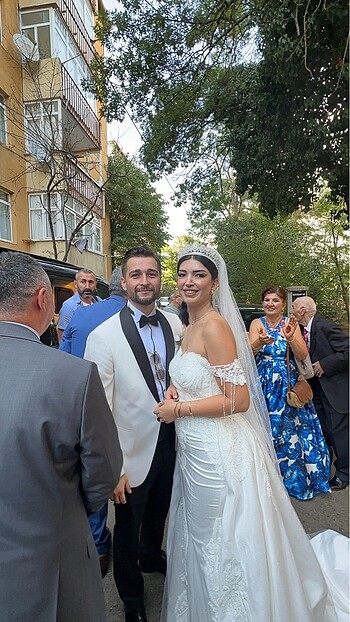 Demonte balık prenses gelinlik