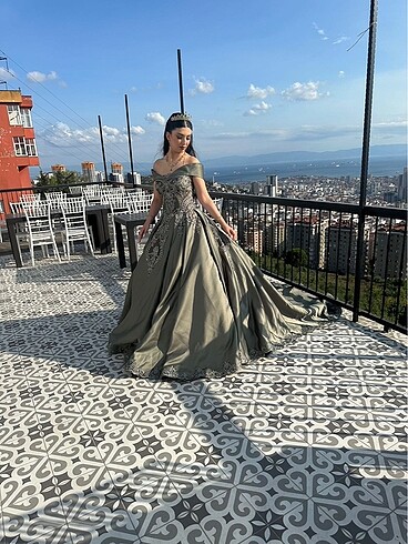 Prenses model kına elbisesi abiye