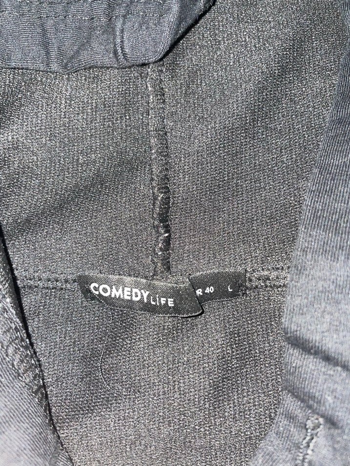 Oxford Baskılı Siyah Kapüşonlu Sweatshirt - Görsel 3