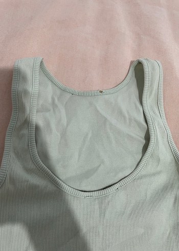 Yeşil Yüksek Yakalı Atlet Body - Görsel 3