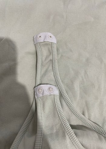 Yeşil Yüksek Yakalı Atlet Body - Görsel 4