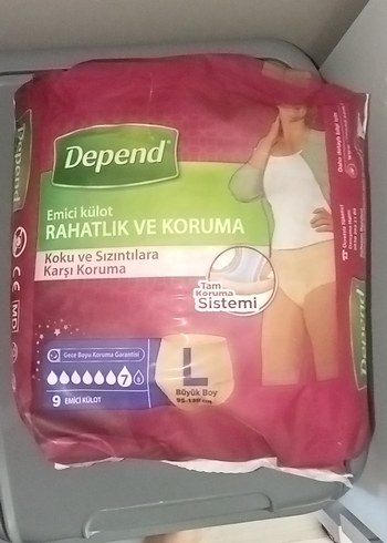 Depend Emici Külot Rahatlık ve Koruma L Beden