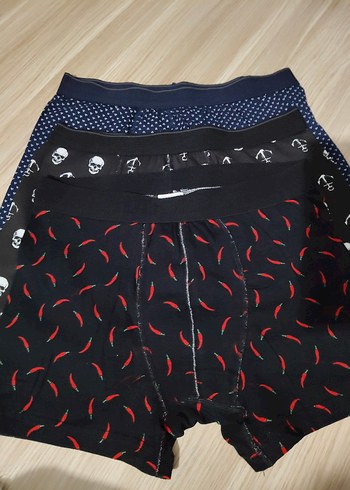 Erkek Mini Boxer Seti, Desenli, 3 adet