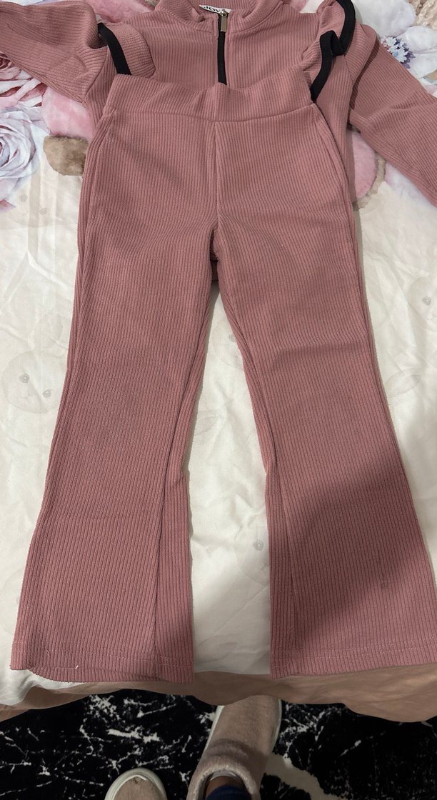 Pembe Kız çocuk  Uzun Kollu ikili takım - Görsel 4