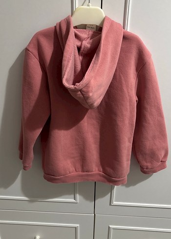 Kız Çocuk Kapüşonlu Fermuarlı Sweatshirt - Görsel 3